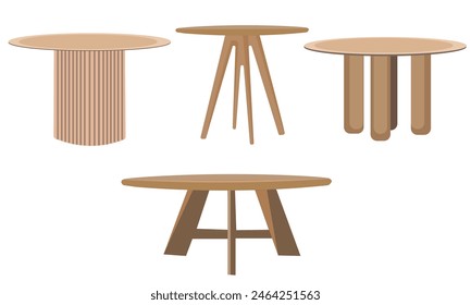 Round table illustration vector file for use.