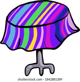 Round table, illustration, vector on white background
