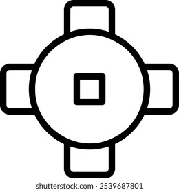 round table line icon illustration vector
