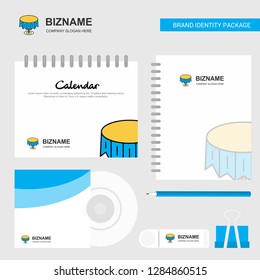 Round table Logo, Calendar Template, CD Cover, Diary and USB Brand Stationary Package Design Vector Template