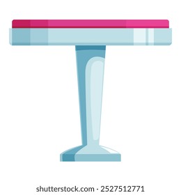 Round table with one leg, a piece of furniture for interior design projects