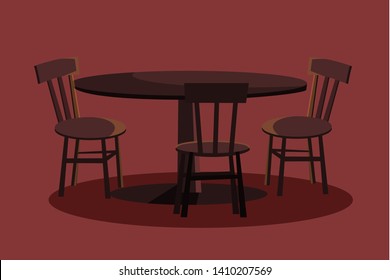 Chairs Table Three Images, Stock Photos & Vectors | Shutterstock