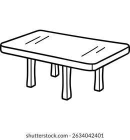 Round table with three legs isolated on transparent background