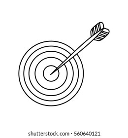 Round target dartboard icon vector illustration graphic design