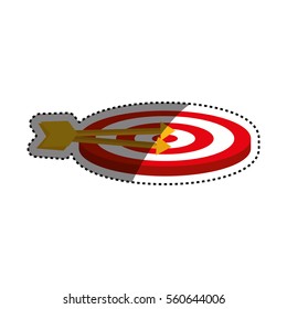 Round target dartboard icon vector illustration graphic design