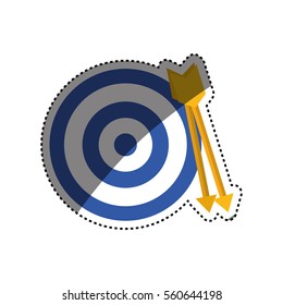 Round target dartboard icon vector illustration graphic design