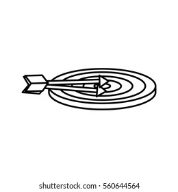Round target dartboard icon vector illustration graphic design