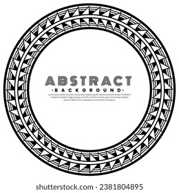 Round tattoo ornament with Maori style.Vector illustration. African Aztecs or Mayan ethnic tattoo concept. 