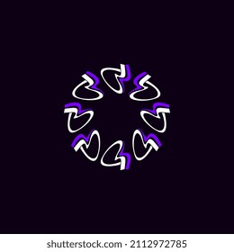 Round Technology  swirl logo design