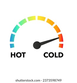 Indicador de temperatura redonda. Gálibo con dial caliente y frío que muestra presión azul y roja con velocímetro vectorial del salpicadero