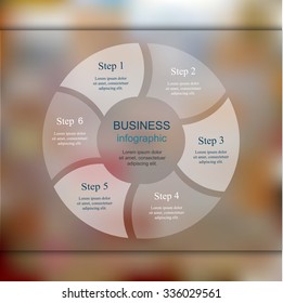 Round Template Diagram Graph Presentation Chart Stock Vector (Royalty ...