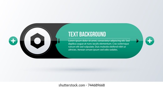 Round text background in glossy hi-tech style on white background