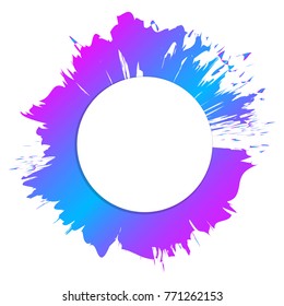 Round Text Space with Splash Grunge Style
