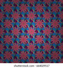 Round texture in Vector illustration. Floral ornament seamless pattern.