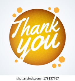 Round thank you speech bubble