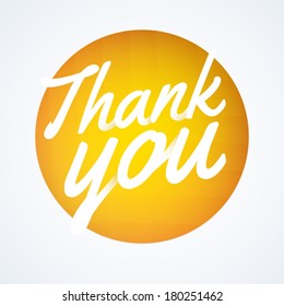 Round thank you speech bubble