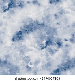 Round Tie Dye Brush. Grunge Peace. Tie Dye Print Swirl. Blue Shibori Circle. Vector Old Pattern. Spiral Japanese Tie Dye. Dyed Grunge Repeat. Blue Swirl Pattern. Seamless Indigo Pattern.