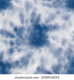 Round Tie Dye Paint. Tie Dye Circle Swirl. Blue Swirl Pattern. Seamless Pastel Tye Dye. Navy Print Repeat. Spiral Old Pattern. Tiedye Peace. Dirty Shibori Grunge. Vector Traditional Tie Dye.