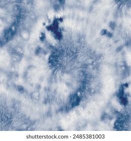 Round Tie Dye Paint. Tiedye Print. Vector Navy Pattern. Seamless Fabric Tie Die. Tie Dye Circle Swirl. Blue Swirl Watercolor. Blue Shibori Print. Spiral Japanese Repeat. Navy Grunge Tie Dye.