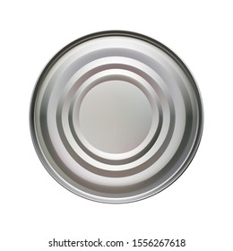 round tin can top view vector illustration on a white isolated background