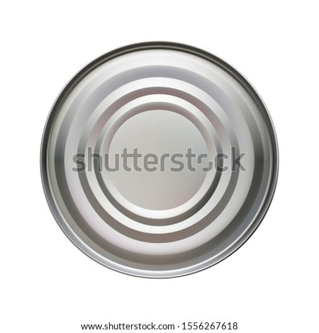round tin can top view vector illustration on a white isolated background