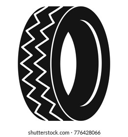 Round tire icon. Simple illustration of round tire vector icon for web