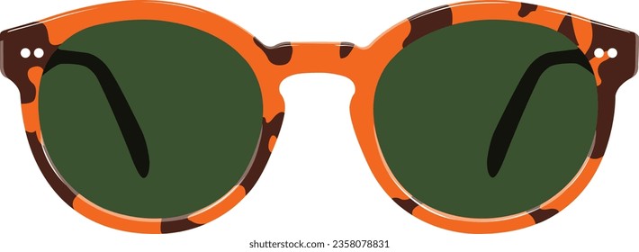 Round tortoise shell Retro Sunglasses