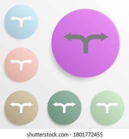 round traffic badge color set. Simple glyph, flat vector of web icons for ui and ux, website or mobile application