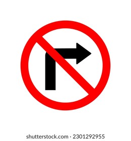 Rundverkehrszeichen, rechts abbiegen. Verkehrsrechte zulassen oder nach rechts auf sign.eps