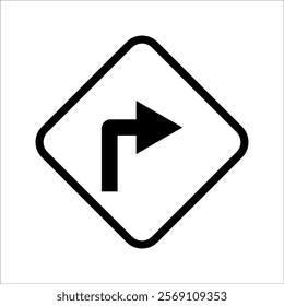 Round traffic sign, Turn right. Allow traffic right or go right side only.