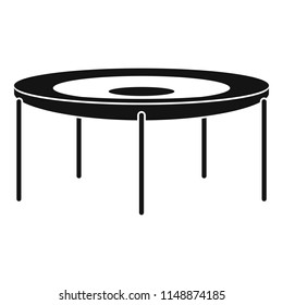 Round trampoline icon. Simple illustration of round trampoline vector icon for web design isolated on white background
