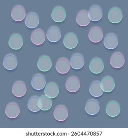 Round transparent disks of different colors. Vector illustration