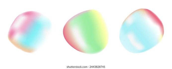 Round transparent isolated bubbles on white background.Isolated vector colorful shapes for flyer poster templates and other modern projects.Round flowing shapes for postcard covers banners flyers 