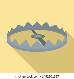 Round trap icon. Flat illustration of round trap vector icon for web design