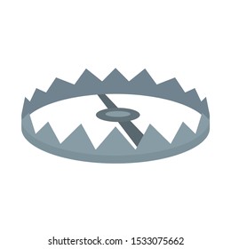 Round trap icon. Flat illustration of round trap vector icon for web design