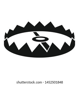 Round trap icon. Simple illustration of round trap vector icon for web design isolated on white background