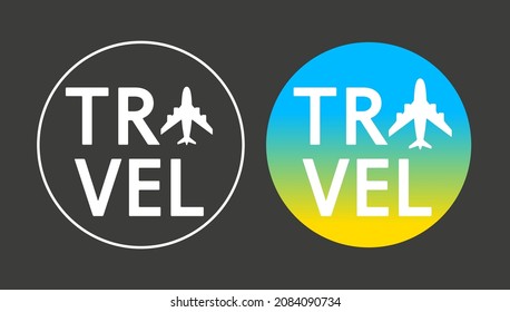 Rundreise-Logo, Flugzeug statt Buchstabe A 