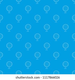 Round tree pattern vector seamless blue repeat for any use