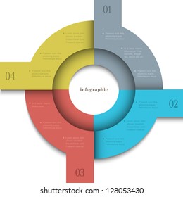 Round trendy design template for infographics and website templates or design graphic for business. Vector EPS10