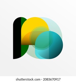Round triangle shapes lines and circles. Geometric vector illustration for wallpaper banner background or landing page