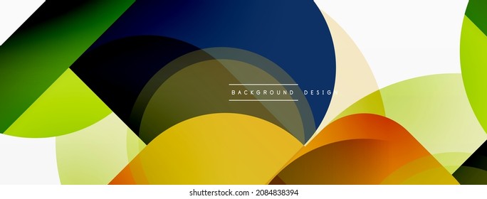 Round triangle shapes lines and circles. Geometric vector illustration for wallpaper banner background or landing page