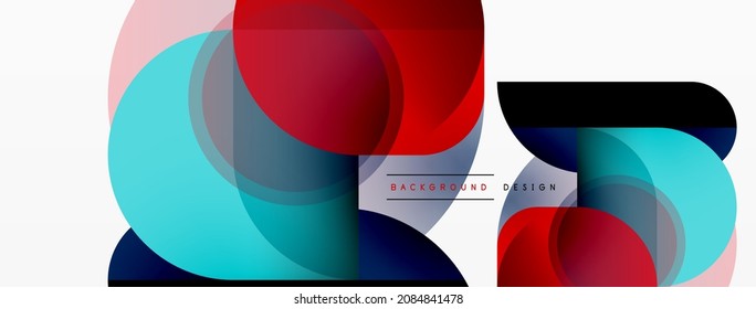 Round triangle shapes lines and circles. Geometric vector illustration for wallpaper banner background or landing page