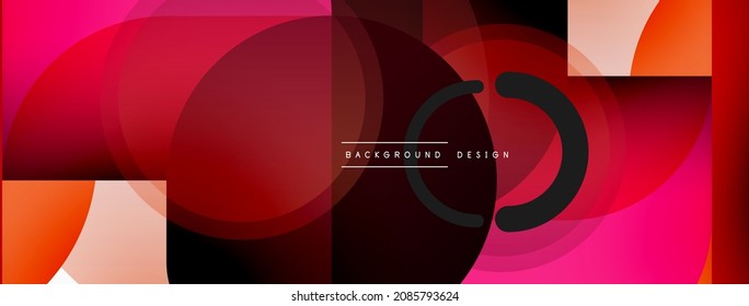 Round triangle shapes lines and circles. Geometric vector illustration for wallpaper banner background or landing page