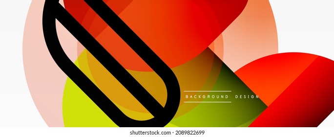 Round triangle shapes lines and circles. Geometric vector illustration for wallpaper banner background or landing page