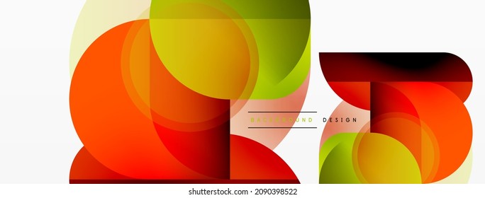 Runddreieck formt Linien und Kreise. Geometrische Vektorgrafik für Bildschirmhintergrund oder Landeeite
