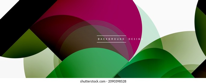 Round triangle shapes lines and circles. Geometric vector illustration for wallpaper banner background or landing page