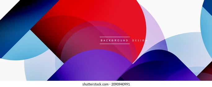 Round triangle shapes lines and circles. Geometric vector illustration for wallpaper banner background or landing page