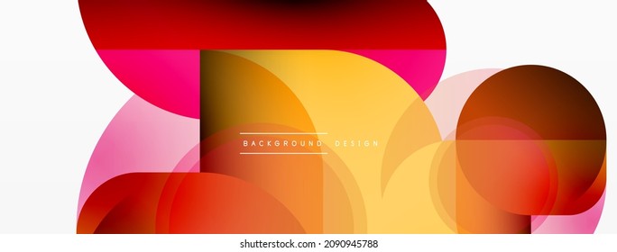 Round triangle shapes lines and circles. Geometric vector illustration for wallpaper banner background or landing page