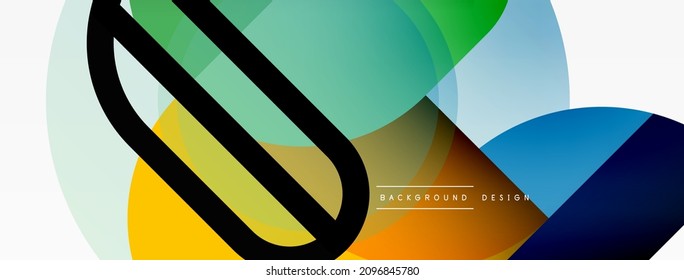 Round triangle shapes lines and circles. Geometric vector illustration for wallpaper banner background or landing page