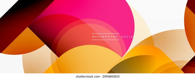 Round triangle shapes lines and circles. Geometric vector illustration for wallpaper banner background or landing page